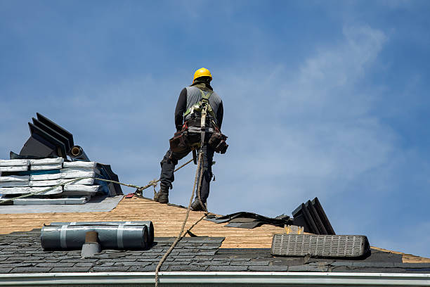Professional Gutter Installation technician working in Platte Center, NE